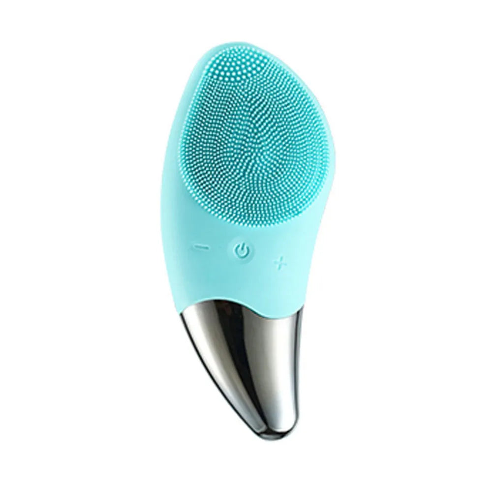 9 Gear Electric Ultrasonic Skin Sonic Scrubber Facial Brush Cleaner Spinning High Frequency Vibration Face Silicon Recharagable