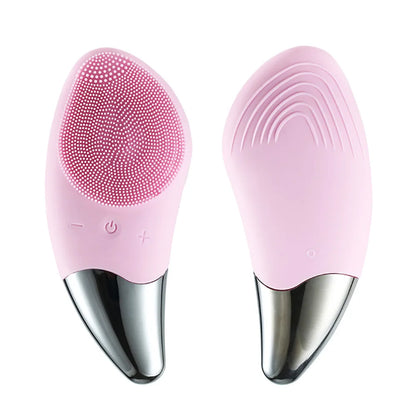 9 Gear Electric Ultrasonic Skin Sonic Scrubber Facial Brush Cleaner Spinning High Frequency Vibration Face Silicon Recharagable